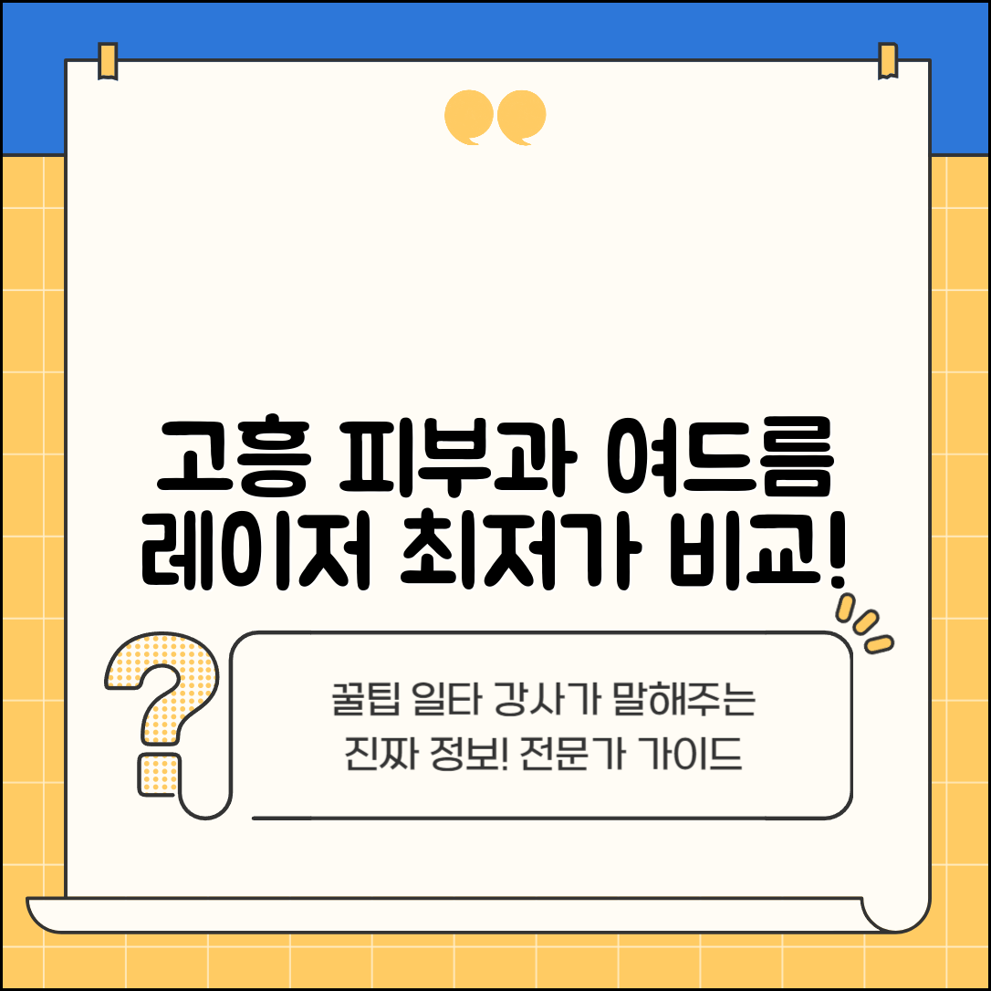 고흥군 동강면 피부과 잘하는 곳 저렴한 리프팅 여드름 레이저 가격 비교