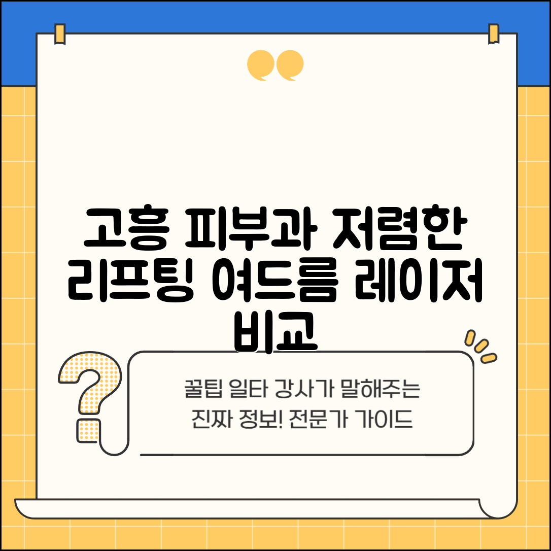 고흥군 금산면 피부과 잘하는 곳 저렴한 리프팅 여드름 레이저 가격 비교